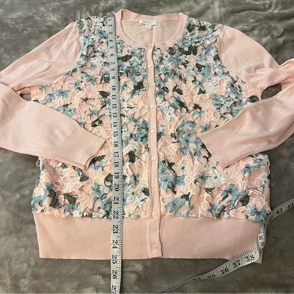 Charter Club Lace Embroidered Floral Cardigan, Size L - Picture 11 of 11